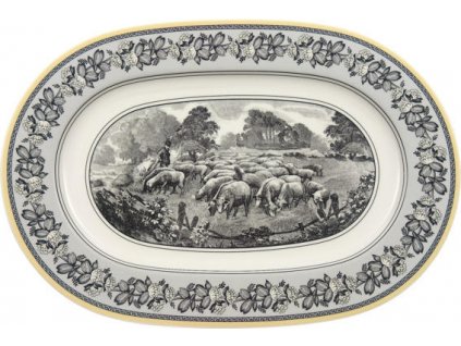 1908 ovalny tanier 34 cm audun ferme