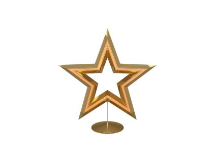 Lampa, hviezda, 30 cm zlatá Freestar Sompex