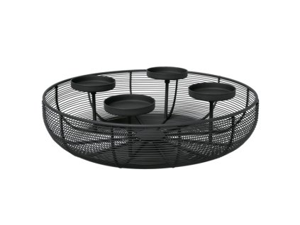 Adventný veniec 36 cm, čierny Christmas Chic