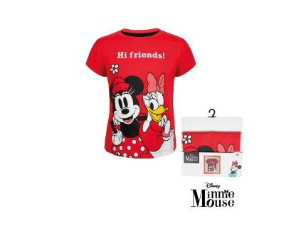 Tričko s krátkým rukávem Mickey & Minnie - červená