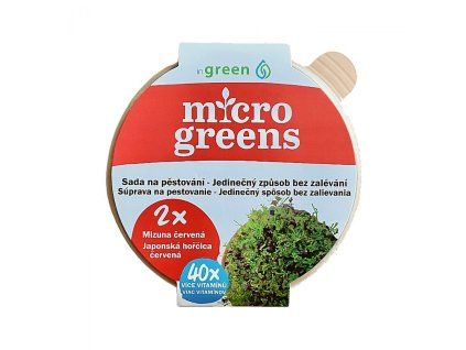 Microgreens set 2x mizuna červená