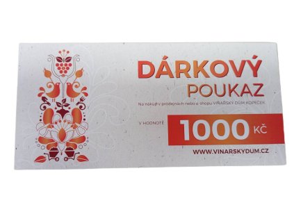 Darčekový poukaz 1000 Kč