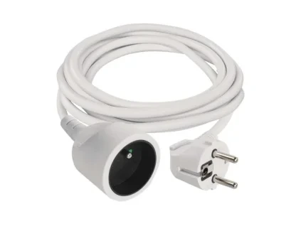 Predlžovací kábel, 3 m / 250 V, biely