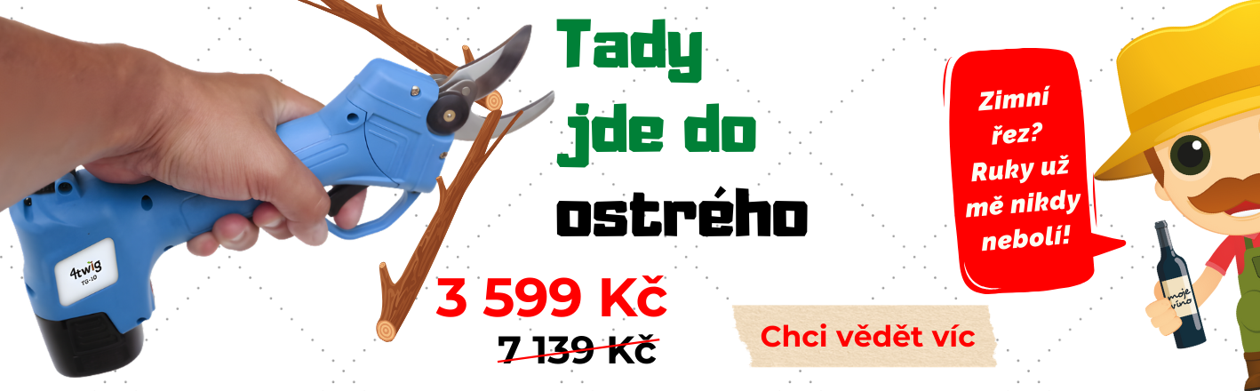 Akumulátorové příruční nůžky 4twig TG-10 za akční cenu 3599 Kč, zlevněno ze 7139 Kč