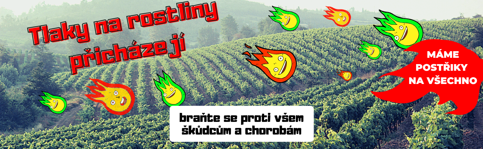 Ochrana rostlin proti chorobám a škůdcům - mám postřiky na všechno