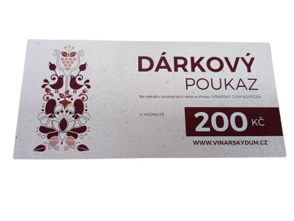 Dárkový poukaz 200  Kč