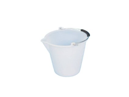 Kbelík průmyslový se zobáčkem 6 l bílý