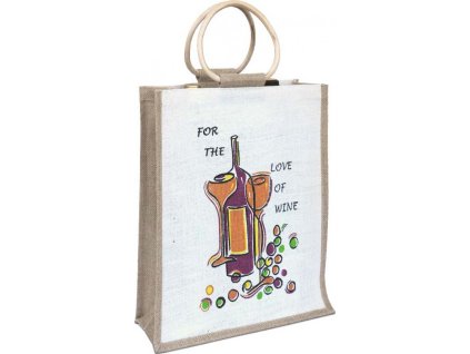 Jutová taška na 3 láhve