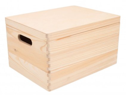 Dřevěný box s víkem 40x30x23cm