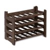 Plastovy regal na 6 lahví hnedy na sobe
