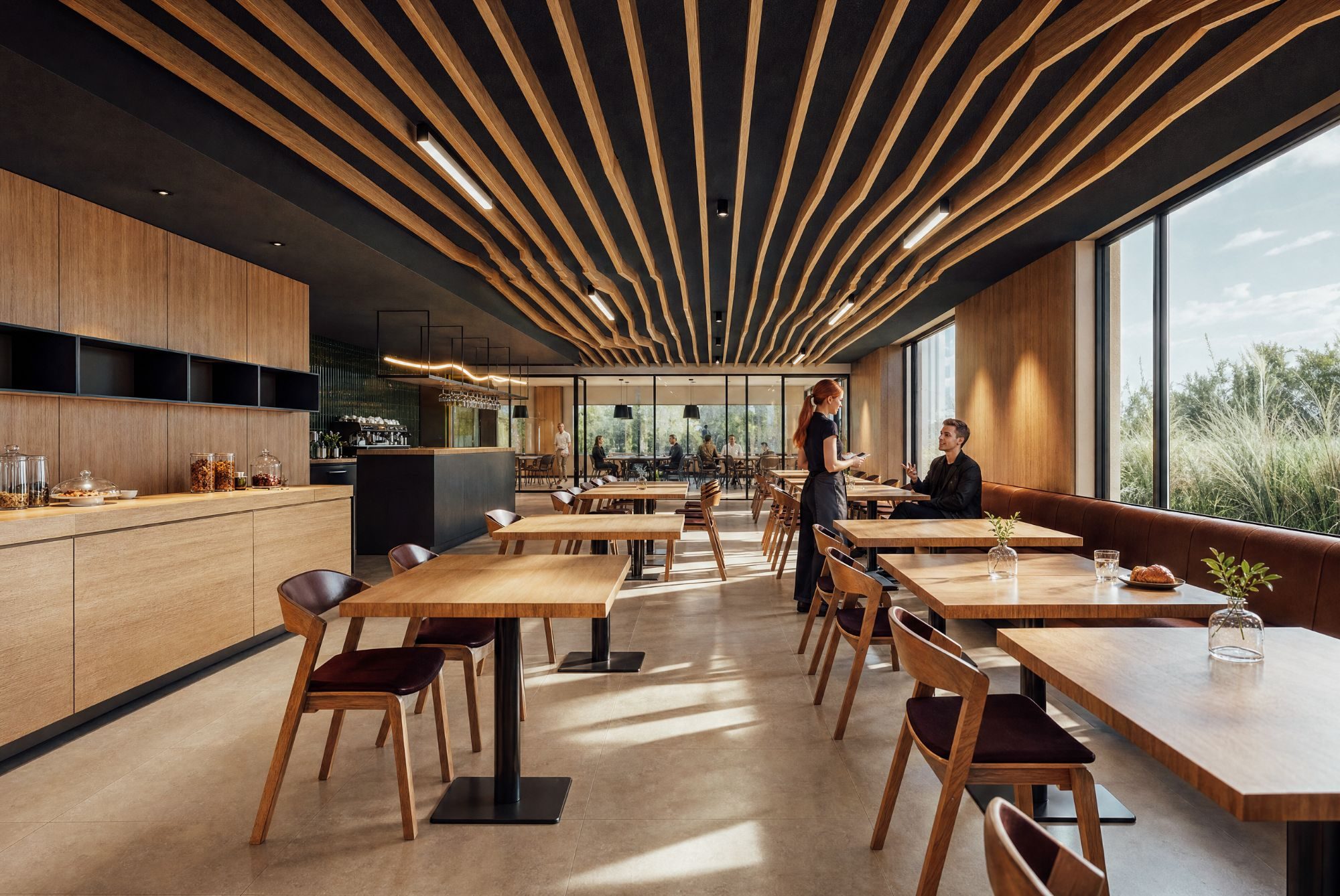 Restaurace Lacina s bufetem a výhledem do zeleně