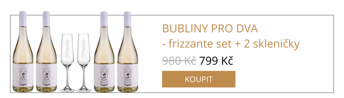 BUBLINY PRO DVA - frizzante set + 2 skleničky