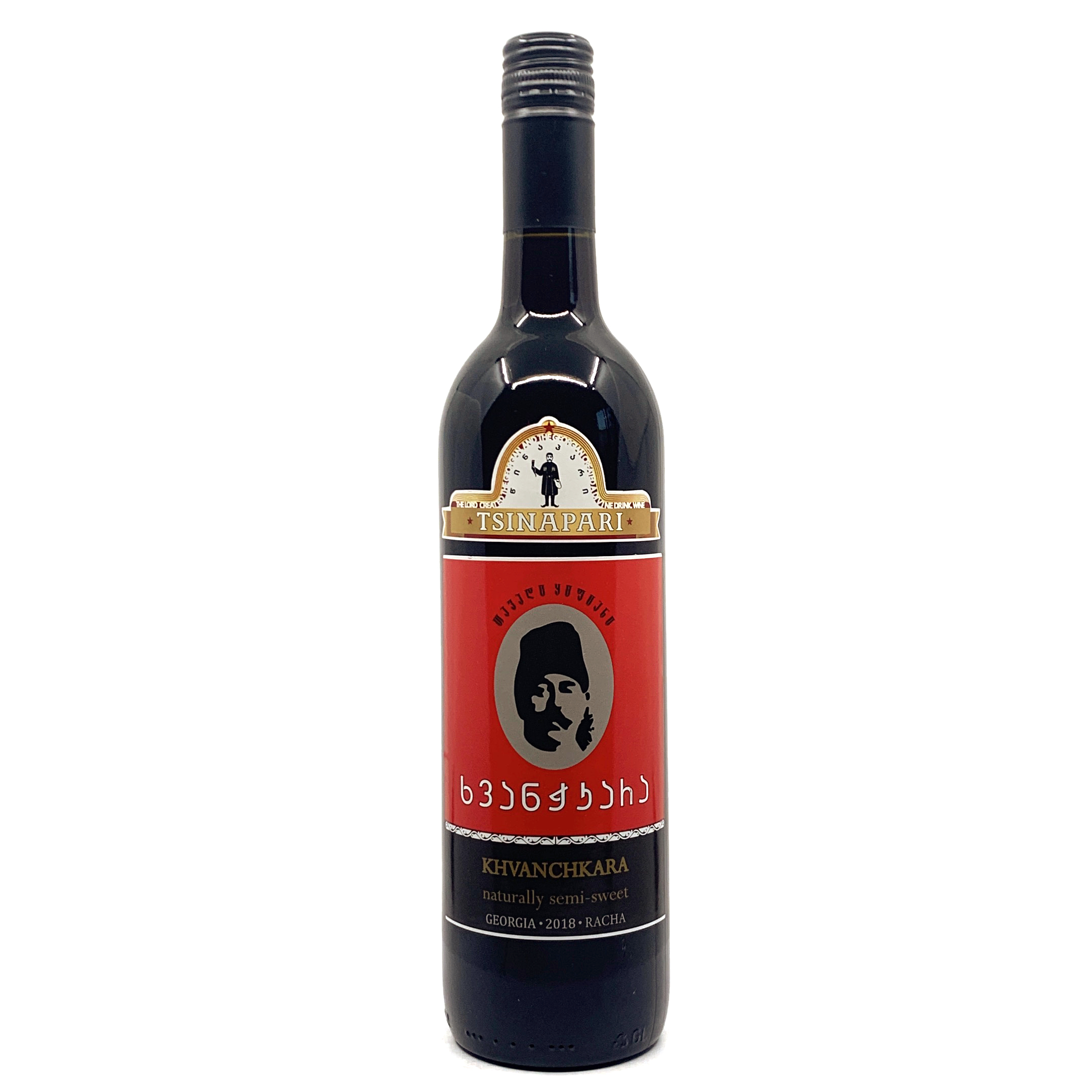 Tsinapari Khvanchkara polosladké červené gruzínské víno 2018 0,75l