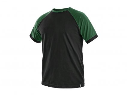 tričko OLIVER, krátký rukáv, černo zelené1