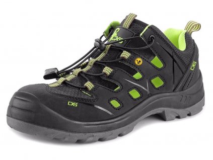 obuv sandál CXS UNIVERSE SOLAR S1P, černo zelená, pracovní1
