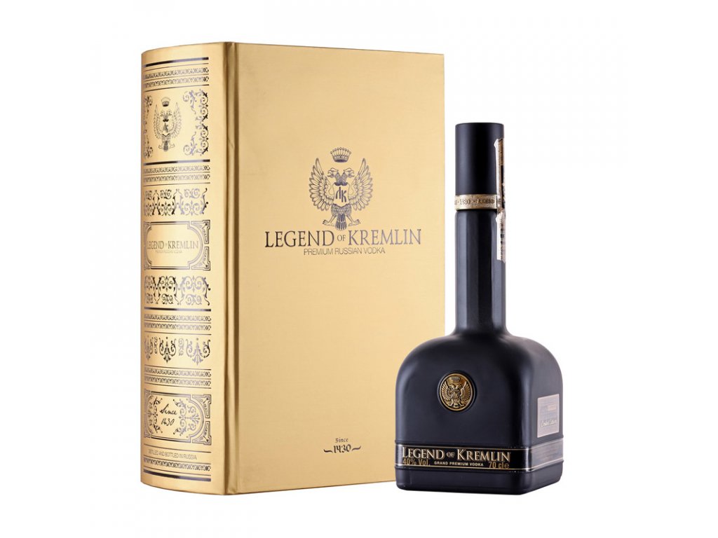 Legend of Kremlin Black Bottle in Gold Book 40% 0,7 ltr + GBX