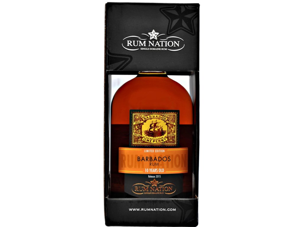 Rum Nation Barbados 10 Anos 40 % 0,7 l