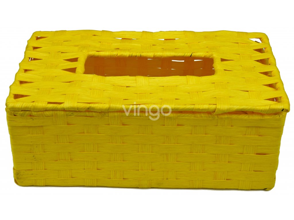 Box na kapesníky žlutý