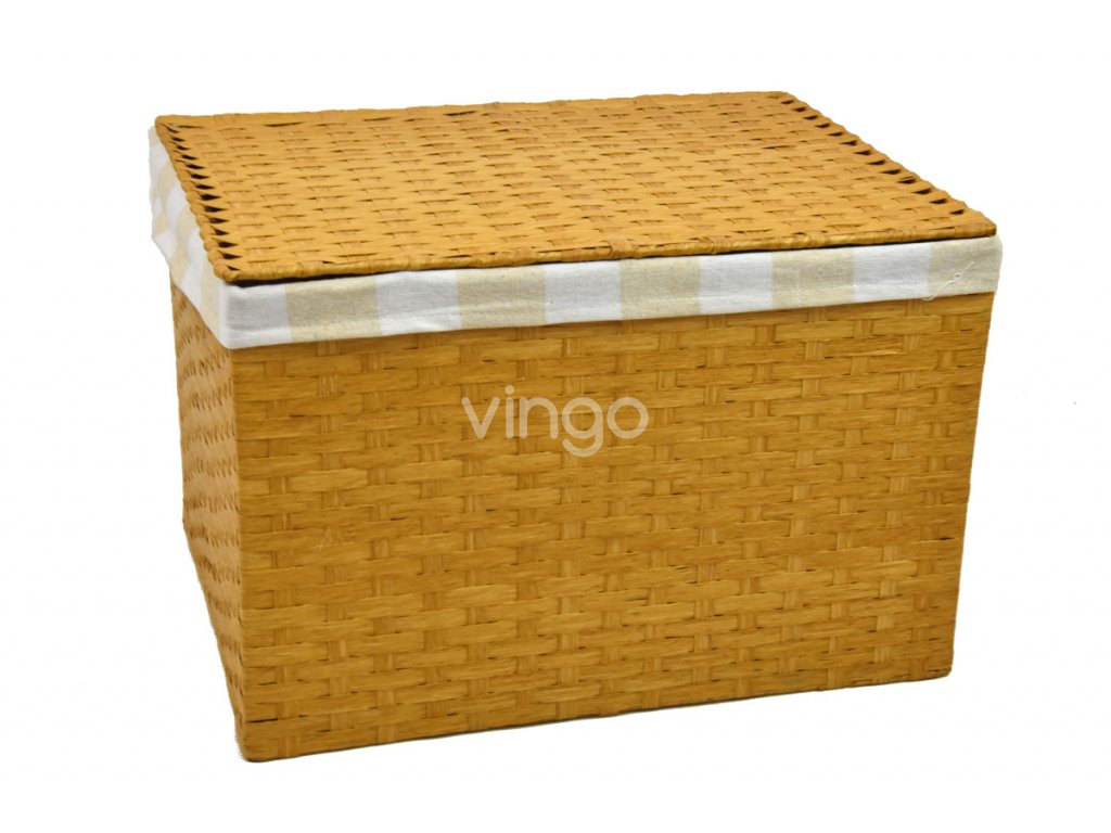 Úložný box s víkem pískový
