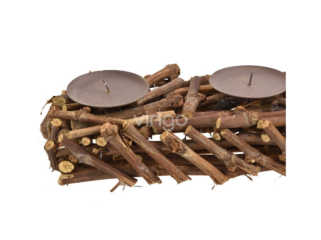Rovný adventní věnec hnedy