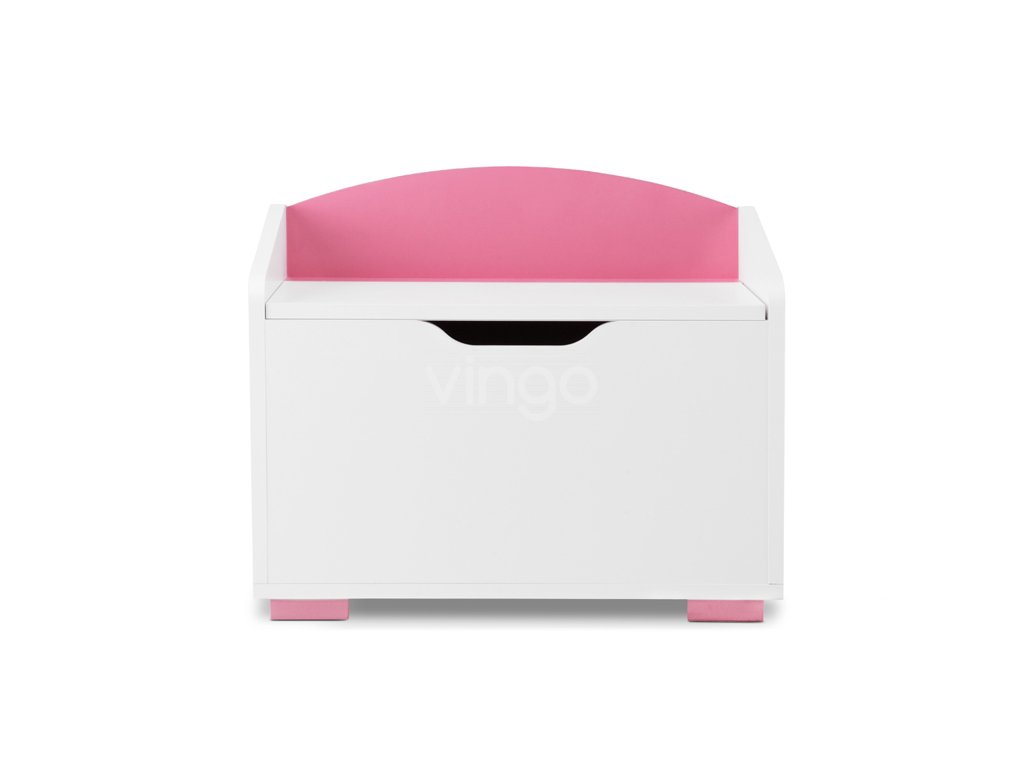 Velký dětský úložný box – růžový, 60 x 35 cm - Vingo