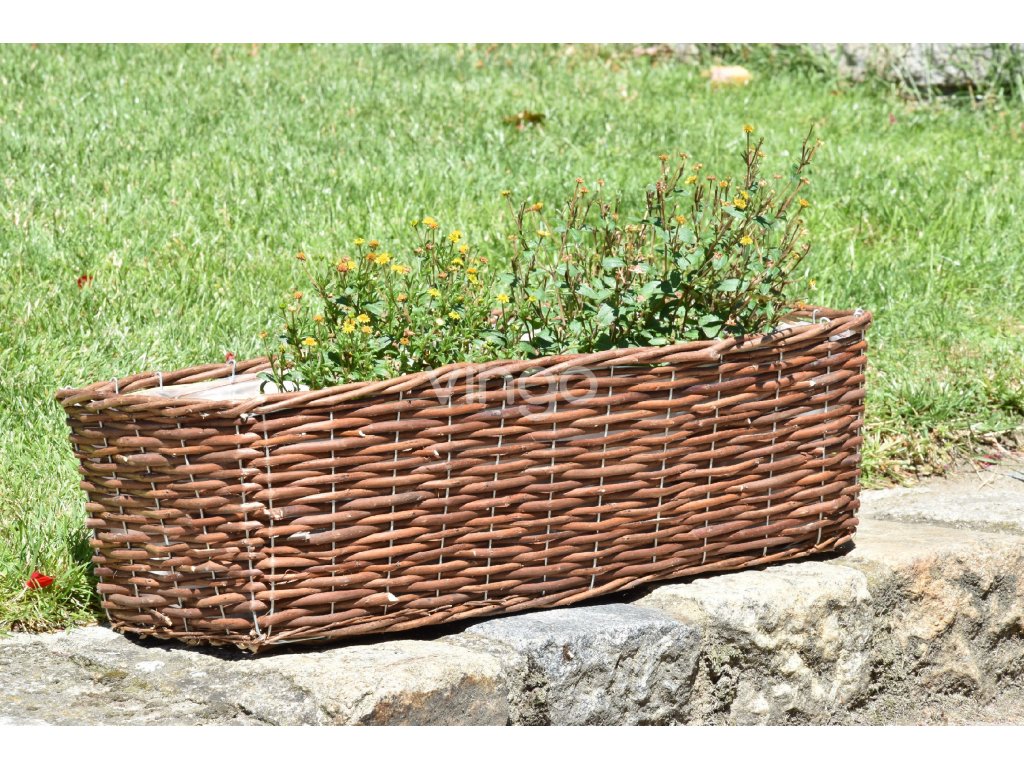 Proutěný truhlík hranatý (Velikost 57x26x19)