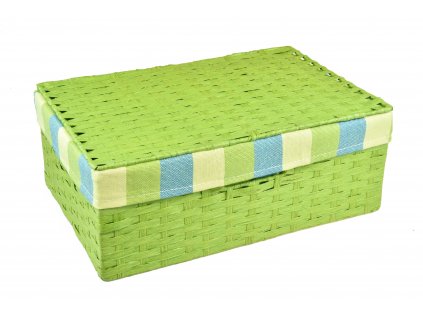 Sada 3 úložných boxů s víkem zelených (rozměry boxu Sada  11x30x21|13x36x24|15x40x27)