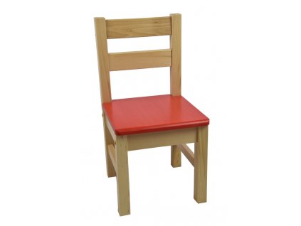 Dětská dřevěná židlička – červená