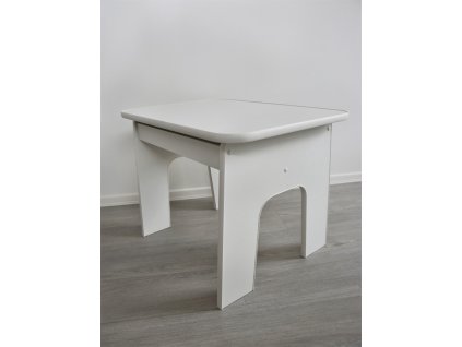 Dětský bílý stolek otevírací s přihrádkou