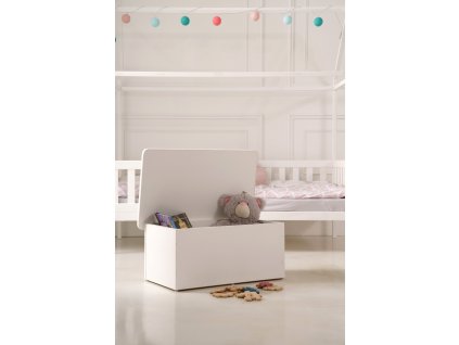 Dětský úložný box bílý - 67 x 40 cm v dětském pokoji