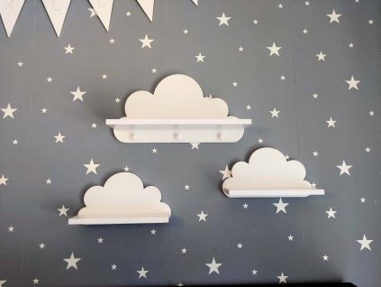 cloud shelves with hangers