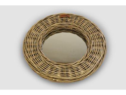 Ratanové zrcadlo kulaté, 40 cm