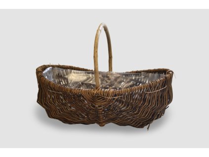 Proutěný obal s igelitem - košík