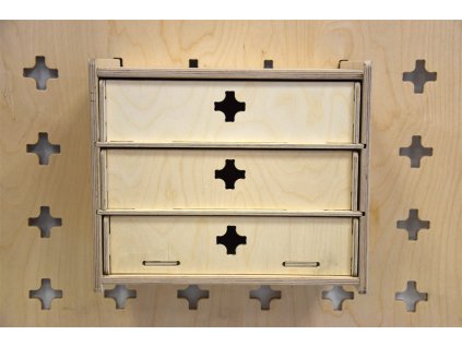 BD-PegBoard Závěsný organizér se 3 šuplíky