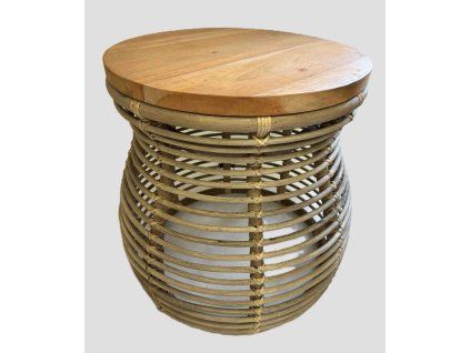 odkladaci prutovy stolek z ratanu