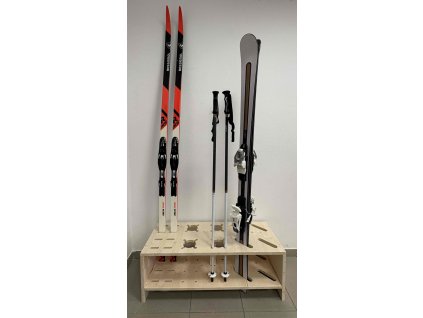 kombinovany dreveny stojan na lyze bezky hulky