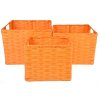 Sada 3 úložných boxů oranžových (rozměry boxu Sada  21x25x27|20x22x24|17x19x21)