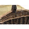 Proutěný krbový koš otevřeného tvaru s jutou (rozměry (cm) 56x36, v. 39)