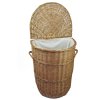 Půlkruhový proutěný koš na prádlo (rozměry (cm) 45x36, v. 56)