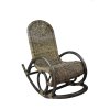 Velké ratanové houpací křeslo Vingo v zemitých odstínech
