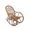 Proutěné houpací křeslo Vingo se zvýšeným opěradlem - pohled mírně ze strany