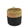 Úložný koš z mořské trávy (rozměry (cm) průměr 32, v. 33 (41))