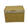 Vyšší úložný box žíhaný s látkou paris (Rozměry (cm) 33x23, v.23|37x26, v.25|41x30, v.27|45x34, v.29;)