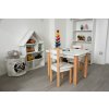Dětská židlička otevírací s přihrádkou bílo-přírodní v kombinaci s ostatním nábytkem dětského pokoje
