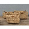 Úložný koš z vodního hyacintu, hranatý - 2. jakost