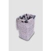 Bílý hranatý proutěný koš na prádlo s víkem (Rozměry (cm) 34x23, v. 43)