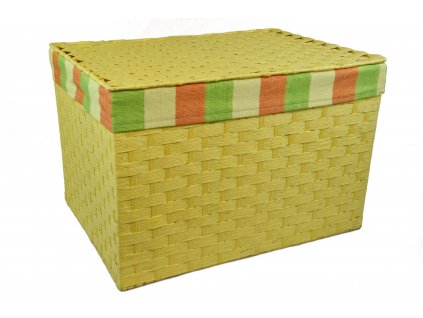 Sada 4 úložných boxů s víkem žlutých (rozměry boxu Sada  30x43x32|28x40x29|26x36x25|24x32x21)
