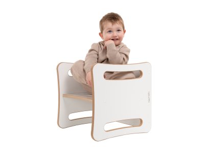 Dětské variabilní křesílko, bílé - 30 x 30 cm