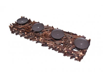 17067 14 adventni svicen dlouhy hnedy 52 x 15 cm