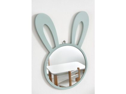 Dětské zrcadlo králíček - 39 x 54 cm (Barva mentolová)